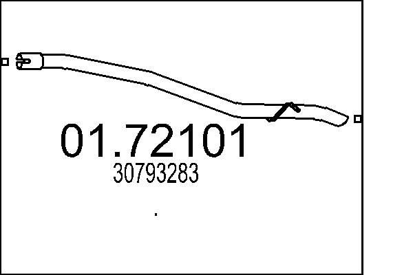 MTS Výfukové potrubie 01.72101 01.72101 Vyfukove potrubie VOLVO 440 K MTS