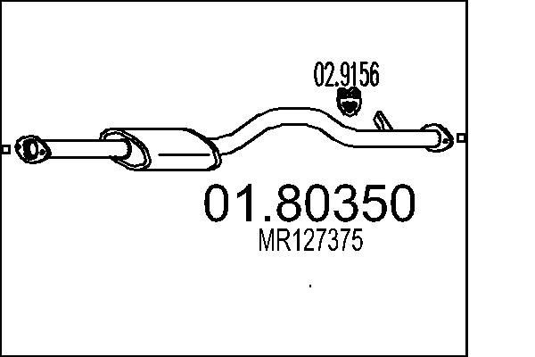 MTS Marmitta centrale 01.80350 01.80350 costo Marmitta centrale MASERATI BITURBO MTS