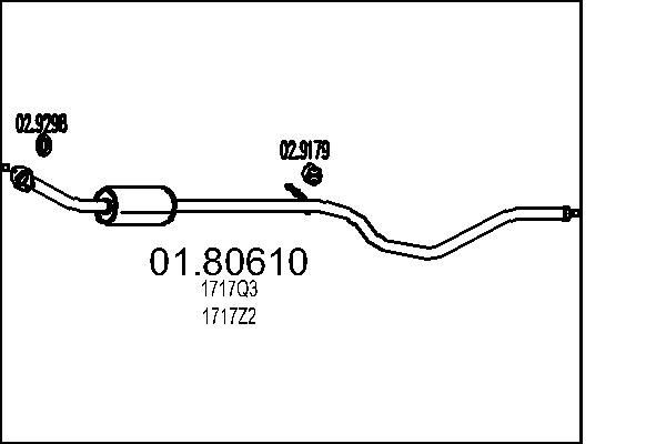Kesksummuti MTS 01.80610 MTS 01.80610 PEUGEOT 308 2025 Kesksummuti