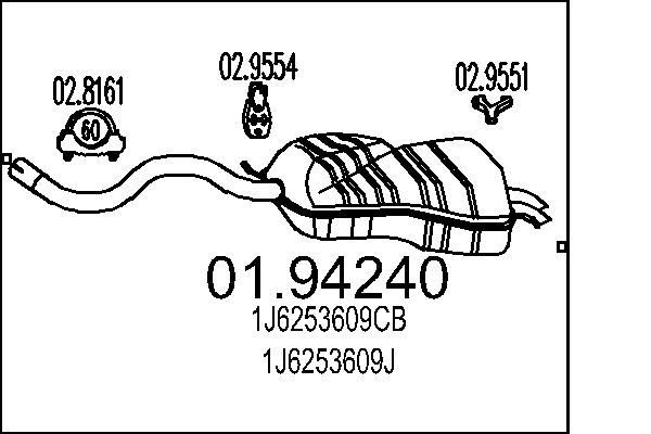 MTS Endschalldämpfer 01.94240 01.94240 MTS T-Cross (C11_) Endschalldämpfer Preis