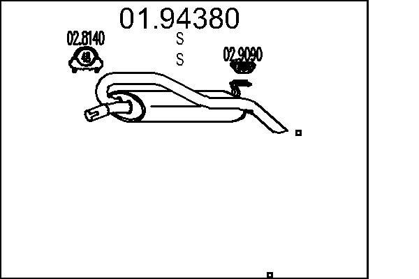Bagpotte MTS 01.94380 MTS 01.94380 Bagpotte FIAT MAREA 2005