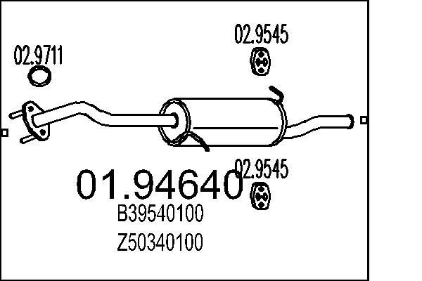 MTS Πίσω σιλανσιέ 01.94640 01.94640 Καζανάκι MAZDA MX-6 MTS