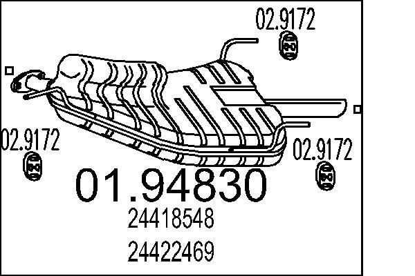 MTS Marmitta 01.94830 MTS 01.94830 Marmitta posteriore Astra F Classic CC (T92) prezzo
