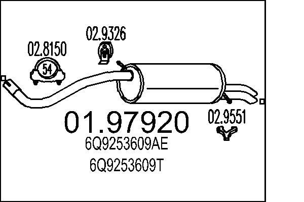 Bagpotte MTS 01.97920 MTS 01.97920 Bagpotte SEAT Mii 2023