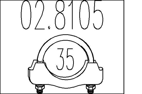MTS Skjøt, eksosrør 02.8105 Skjøt eksosrør MTS MULTIPLA 02.8105 billige