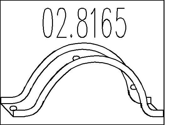 MTS Suporte, silenciador 02.8165 02.8165 Suporte sistema de escape MAZDA 323 MTS