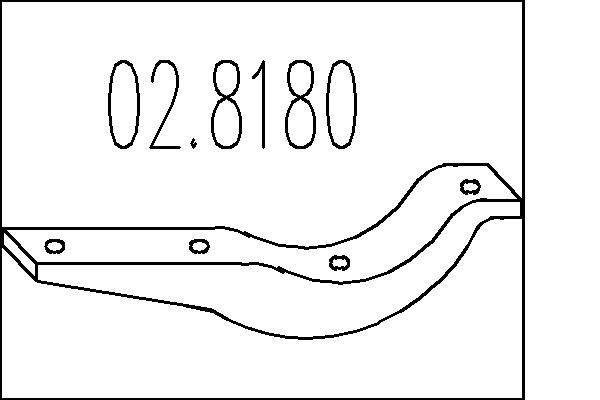 MTS Suporte, silenciador 02.8180 02.8180 Suporte sistema de escape MAZDA 323 MTS