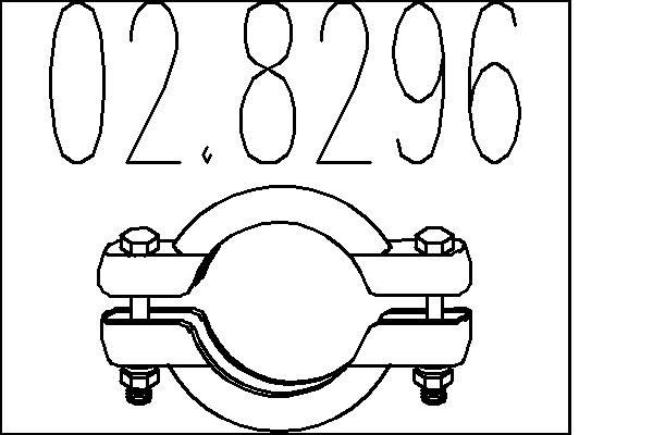 MTS Rørforbinder, udstødningssystem 02.8296 02.8296 Udstødning-samlerør MERCEDES-BENZ GLC MTS
