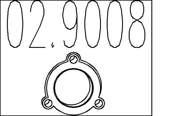 MTS Exhaust pipe gasket 02.9008 02.9008 MTS exhaust gasket SEAT ARONA