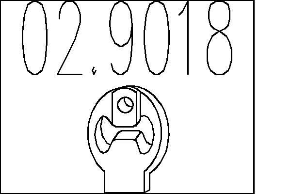 MTS Rubber Buffer, silencer 02.9018 MTS 02.9018 Rubber Buffer, silencer - Piaggio Porter Van exhaust parts