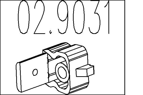 MTS Puhver, summuti 02.9031 Summuti kinnitus MTS Renault Symbol 02.9031