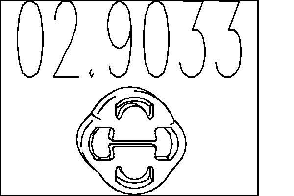 MTS Butée élastique, silencieux 02.9033 MTS 02.9033 Fixation pot d'échappement Lada Kalina Break 2194 prix
