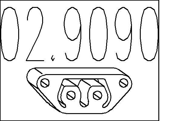 MTS Puhver, summuti 02.9090 Summuti kinnitus MTS Mercedes-Benz HECKFLOSSE 02.9090