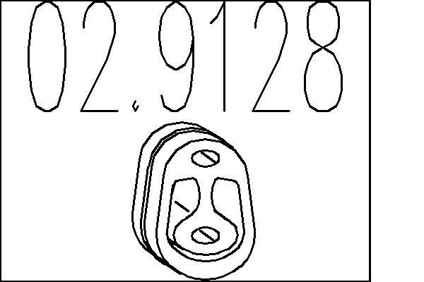 MTS Gummianslag, udstødning 02.9128 Udstødningsholder Ford AVL 02.9128 MTS