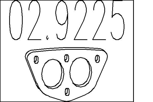 MTS Τσιμούχα, σωλήνας εξάτμισης 02.9225 Τσιμούχα σωλήνας εξάτμισης MTS Fiat TALENTO 02.9225