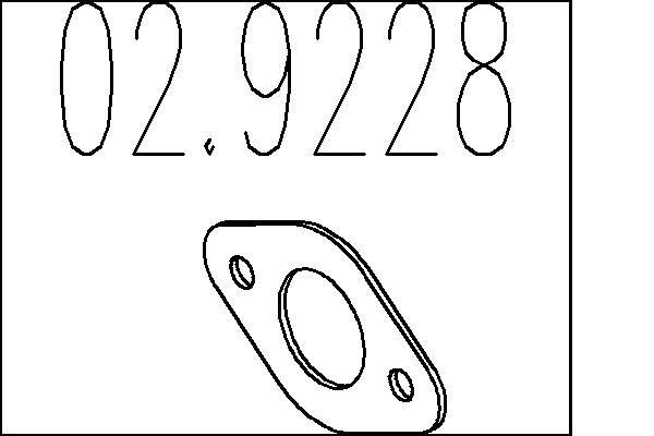 MTS Joint d'étanchéité, tuyau d'échappement 02.9228 Bague d'étanchéité tuyau d'échappement MTS LAND CRUISER 02.9228 pas cher
