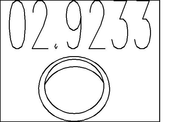 MTS Bague d'étanchéité, tuyau d'échappement 02.9233 Renault KADJAR Joint d'étanchéité tuyau d'échappement MTS 02.9233