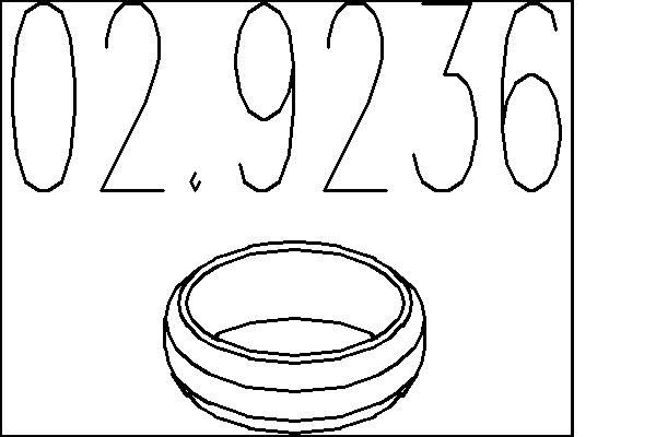 MTS Seal, exhaust pipe 02.9236 MTS 02.9236 Seal, exhaust pipe