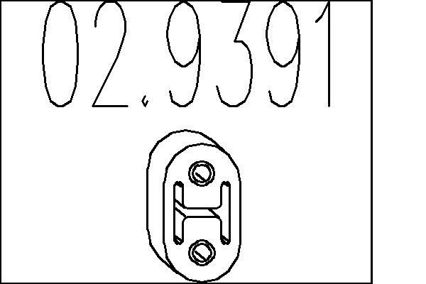 MTS Anschlagpuffer, Schalldämpfer 02.9391 Mitsubishi Z3_A, Z2_A Halterung für Auspuff 02.9391 MTS