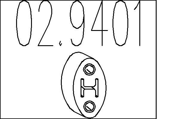 MTS Προσκρουστήρας, σιλανσιέ 02.9401 02.9401 Λάστιχα εξάτμισης VOLVO V50 MTS