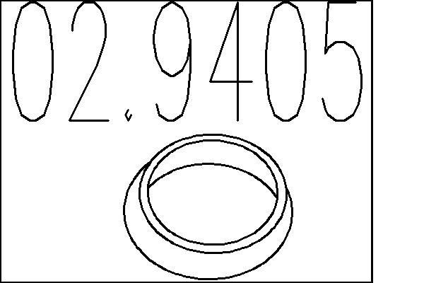 MTS Afdichtring, uitlaatpijp 02.9405 Uitlaatpakking MTS VENTO 02.9405 goedkoop