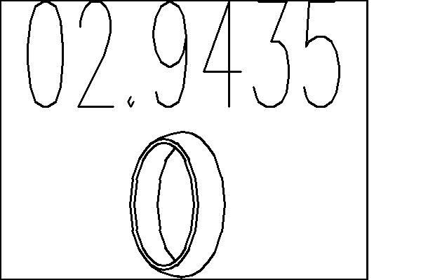 MTS Seal, exhaust pipe 02.9435 02.9435 MTS exhaust gasket for OPEL REKORD