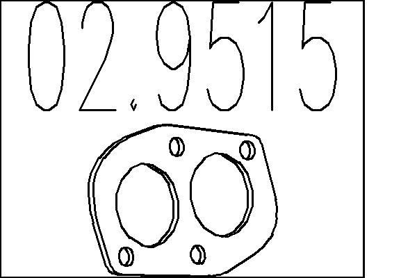 MTS Exhaust pipe gasket 02.9515 02.9515 MTS exhaust gasket FIAT MULTIPLA