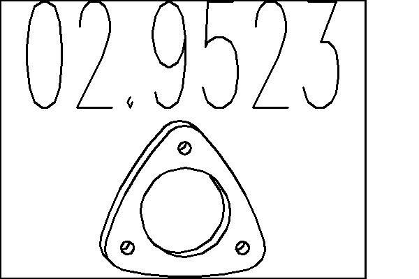 MTS Exhaust pipe gasket 02.9523 MTS 02.9523 Opel Astra F35 exhaust gasket cost