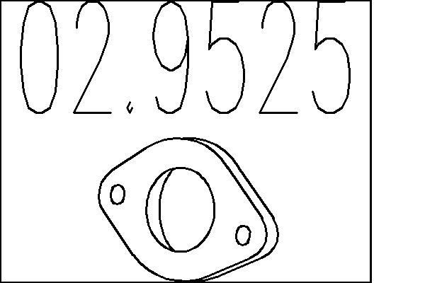 MTS Joint d'étanchéité, tuyau d'échappement 02.9525 Joint de pot d'échappement MTS MUSA 02.9525 pas cher