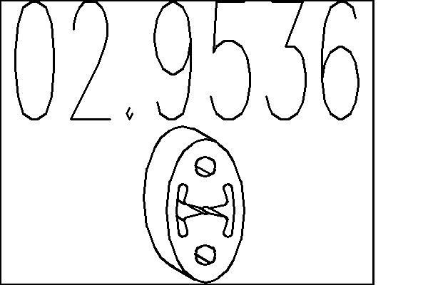 Doraz tlmiča výfuku MTS 02.9536 MTS 02.9536: Držiak výfuku Hyundai ACCENT 2023