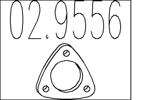 MTS Tiiviste, pakoputki 02.9556 02.9556 MTS Pakoputken tiiviste Jeep COMMANDER hinta