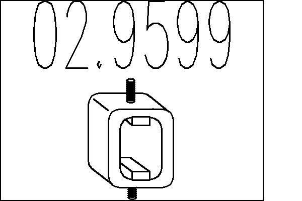 MTS Vaimennuskumi, vaimennin 02.9599 02.9599 MTS Pakoputken kannatin BMW X4