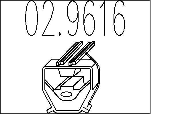 MTS Aanslagrubber, demper 02.9616 Peugeot 108 Uitlaat ophangrubber MTS 02.9616