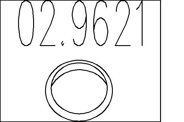 MTS Bague d'étanchéité, tuyau d'échappement 02.9621 Renault KADJAR Joint d'echappement MTS 02.9621