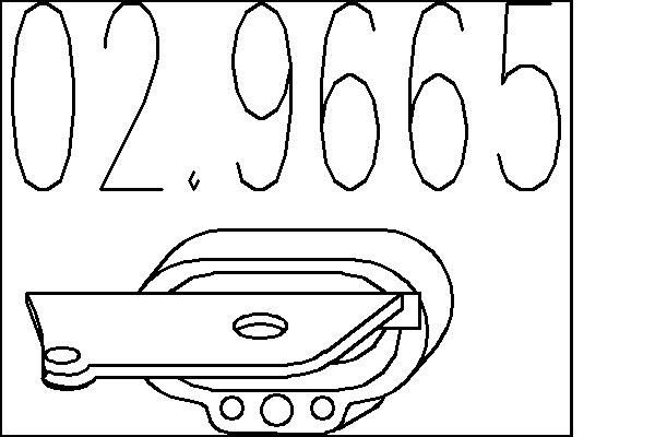 MTS Doraz tlmiča výfuku 02.9665 02.9665 Držiak výfuku MERCEDES-BENZ Trieda B MTS