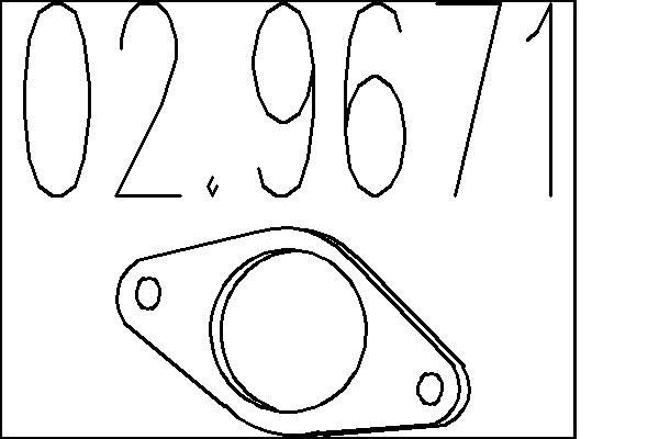 MTS Guarnizione, Tubo gas scarico 02.9671 02.9671 costo Guarnizione scarico MTS HYUNDAI i10