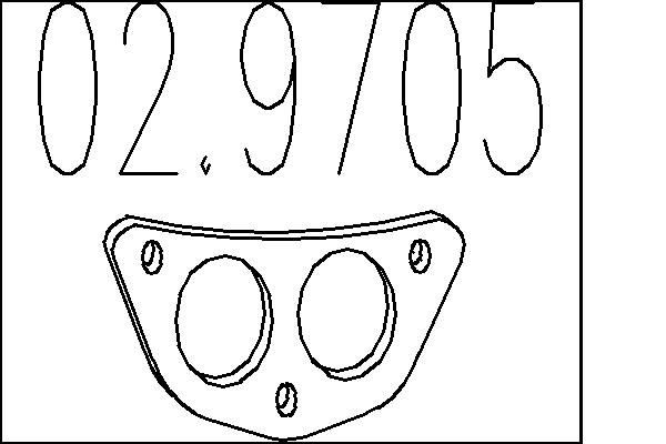 MTS Auspuffdichtung 02.9705 Auspuffdichtung MTS MUSSO 02.9705 günstig