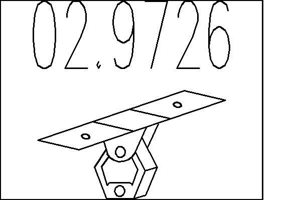 MTS Προσκρουστήρας, σιλανσιέ 02.9726 Λάστιχα εξάτμισης MTS Volvo V50 02.9726