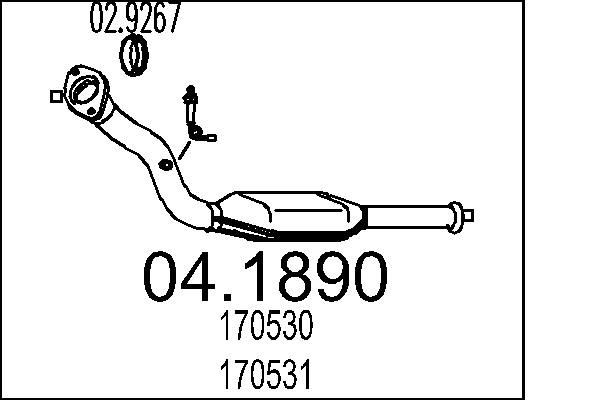 Katalysator MTS 04.1890 MTS 04.1890: Katalysator Peugeot 405 1999