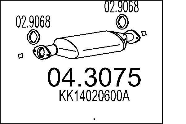 MTS Catalizzatore 04.3075 04.3075 Catalizzatore MTS KIA XCEED costo