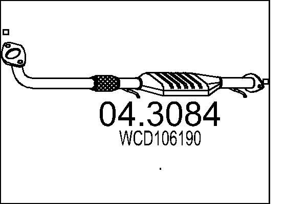 MTS Katalüsaator 04.3084 Katalüsaator LAND ROVER MTS 04.3084