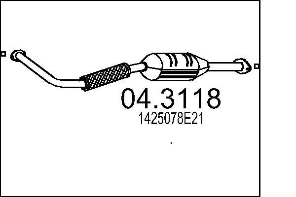 MTS Catalizzatore 04.3118 04.3118 Catalizzatore SUZUKI SX4 MTS costo