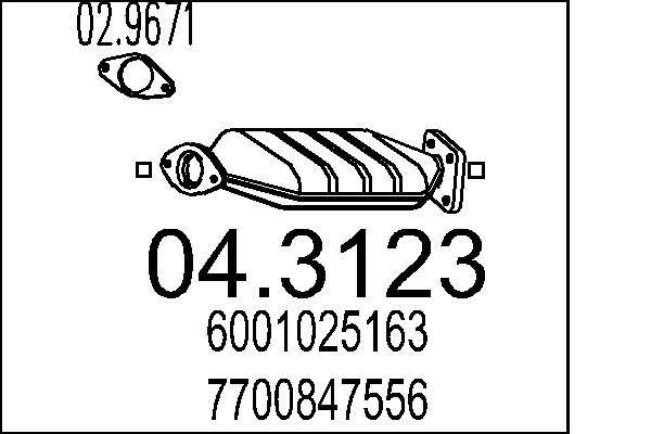 MTS Katalysator 04.3123 04.3123 Katalysator INFINITI I30 MTS kaufen