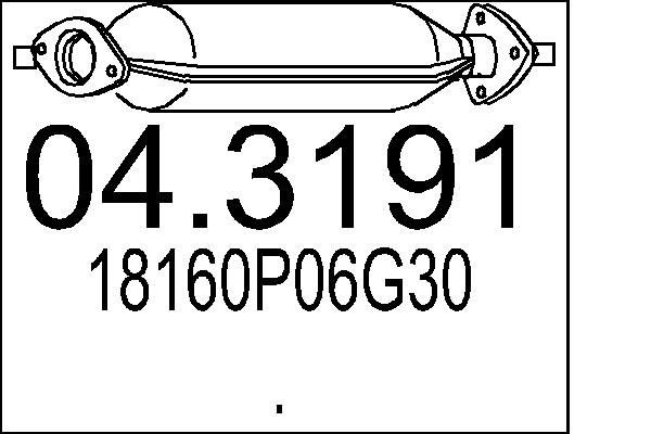 MTS Katalysator 04.3191 Honda CIVIC Katalysatoren MTS 04.3191