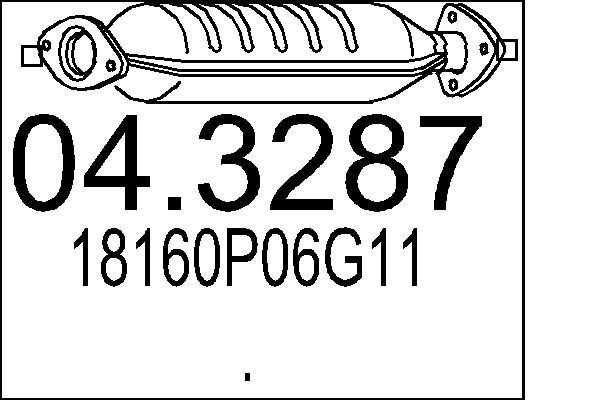 MTS Katalysator 04.3287 Katalysator MTS CIVIC 04.3287 goedkoop
