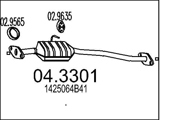 MTS Catalyseur 04.3301 Suzuki GRAND VITARA Pot catalytique MTS 04.3301