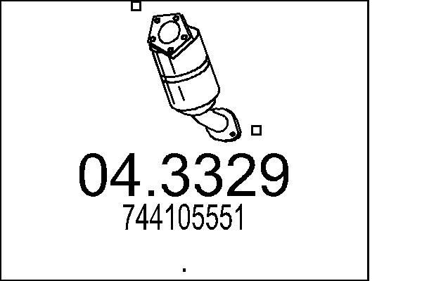 MTS Katalysator 04.3329 04.3329 MTS katalysator SUBARU XV