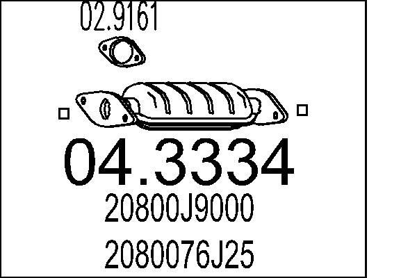 MTS Catalisador 04.3334 MTS Conversor catalítico 04.3334 avaliação