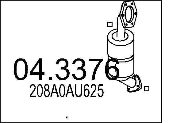 MTS Catalytic converter 04.3376 04.3376 MTS catalytic converter NISSAN TERRANO