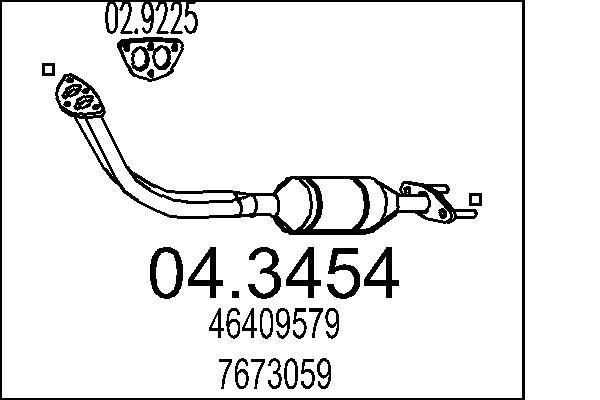 MTS Catalizzatore 04.3454 04.3454 Catalizzatore LANCIA THESIS MTS costo